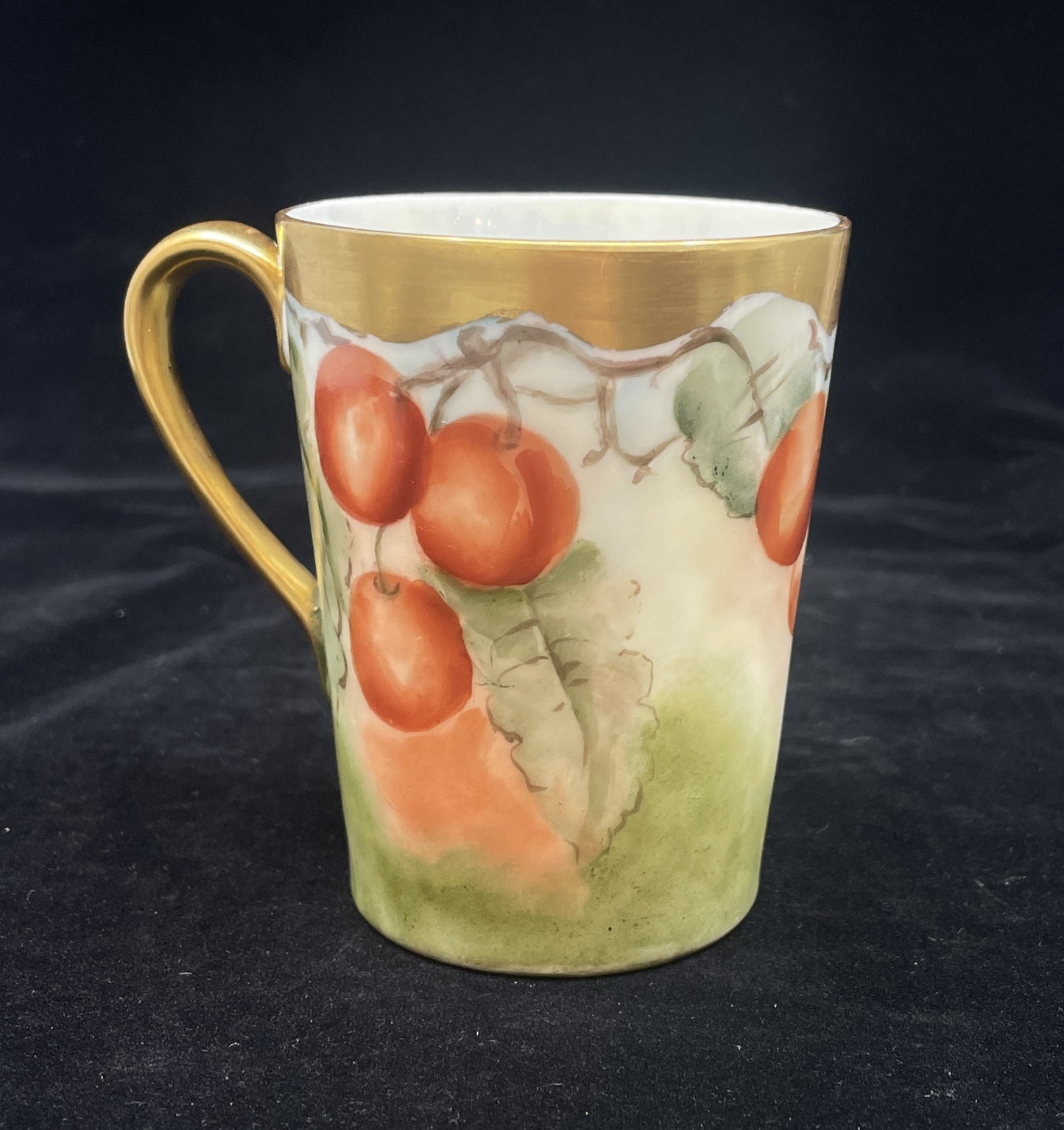Tressemann & Vogt Limoges Antique Hand Painted Mugs, set of 6 (0IR017)
