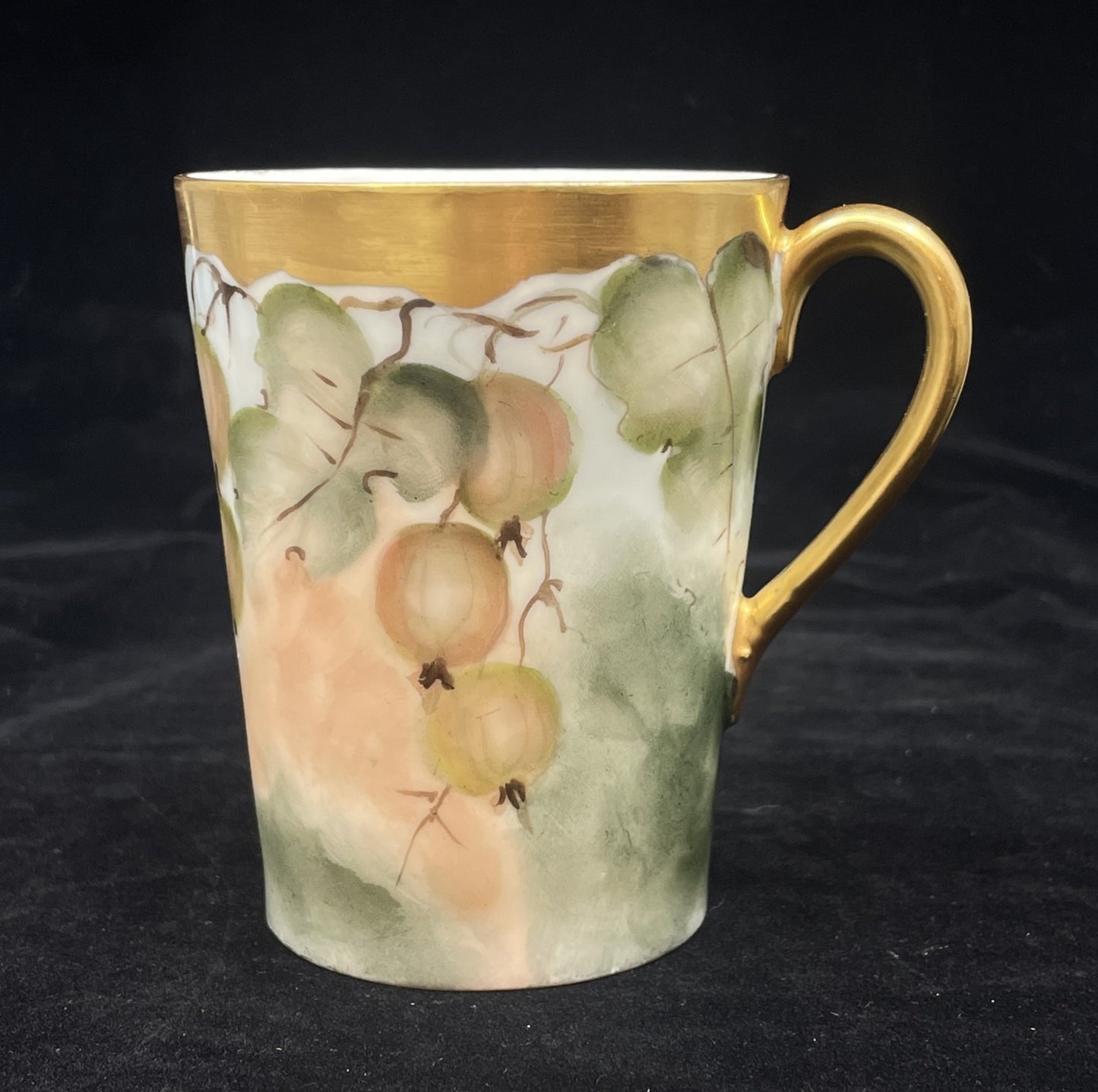 Tressemann & Vogt Limoges Antique Hand Painted Mugs, set of 6 (0IR017)