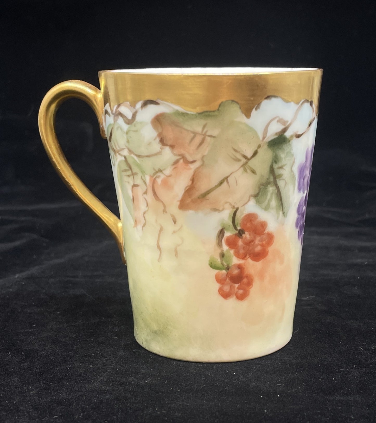 Tressemann & Vogt Limoges Antique Hand Painted Mugs, set of 6 (0IR017)