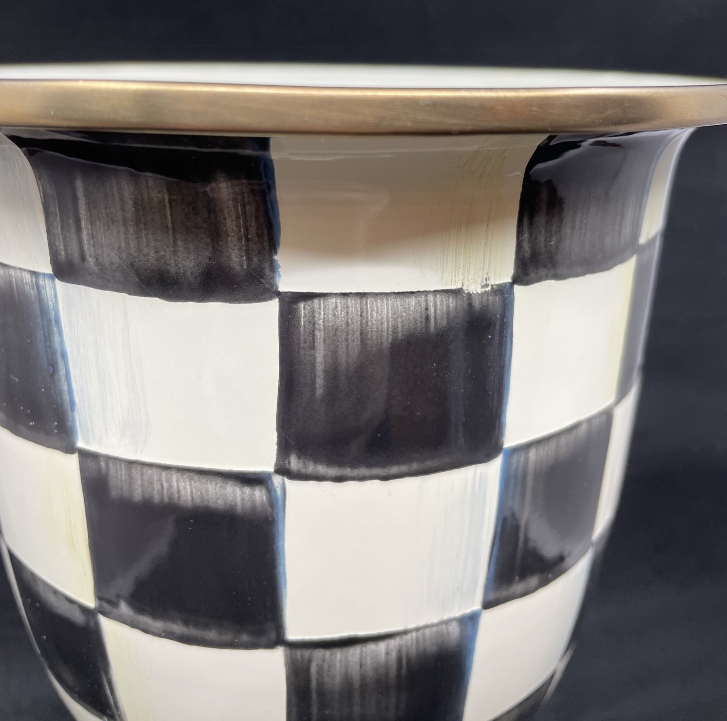 Mackenzie-Childs Courtly Check Pedestal Vase (0NL002)