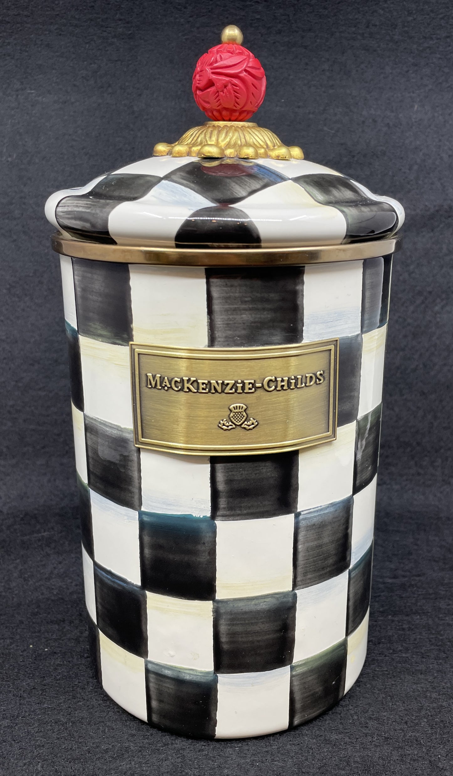 Mackenzie-Childs Courtly Check Cannister Set of 3 (0NL001)