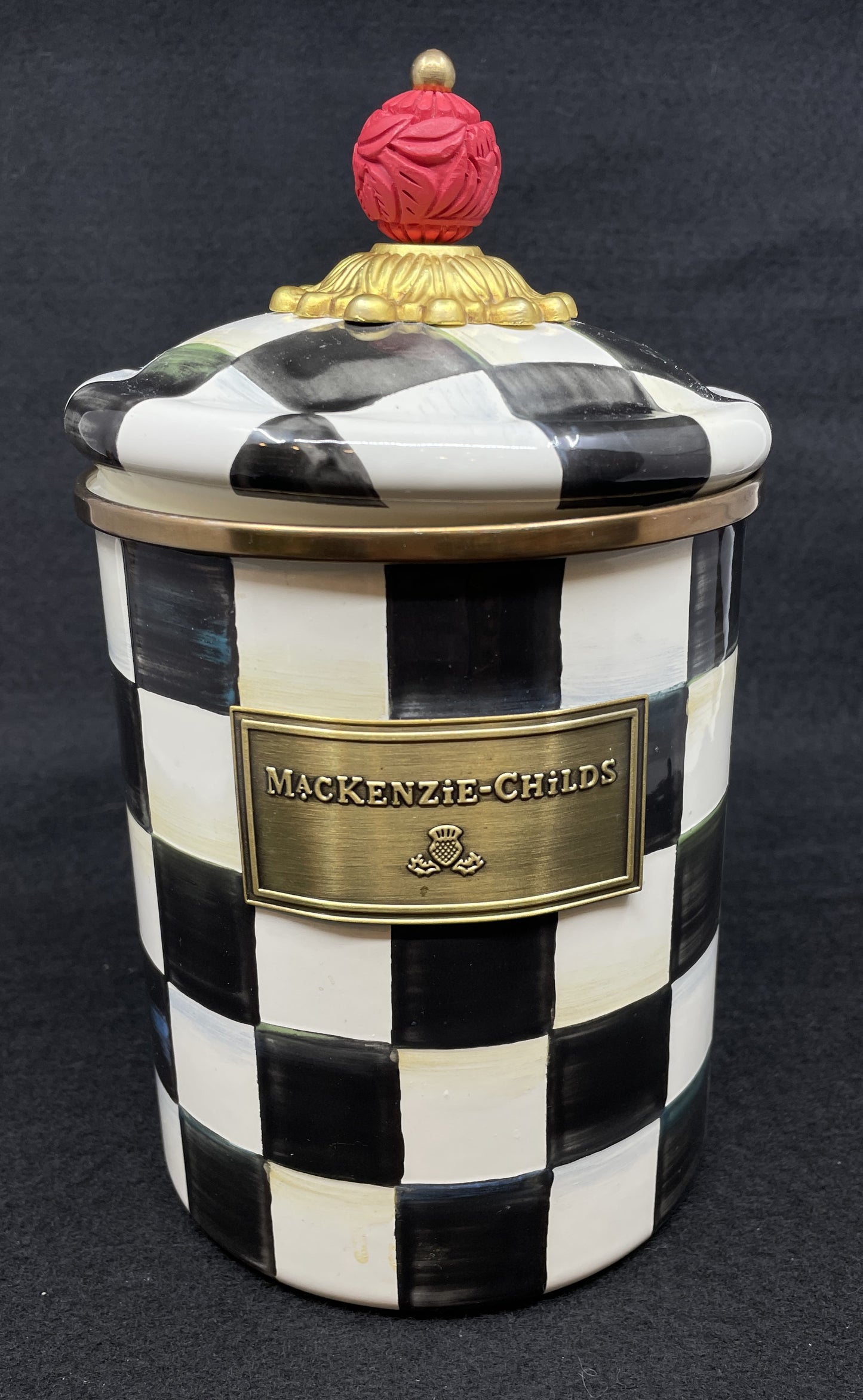 Mackenzie-Childs Courtly Check Cannister Set of 3 (0NL001)