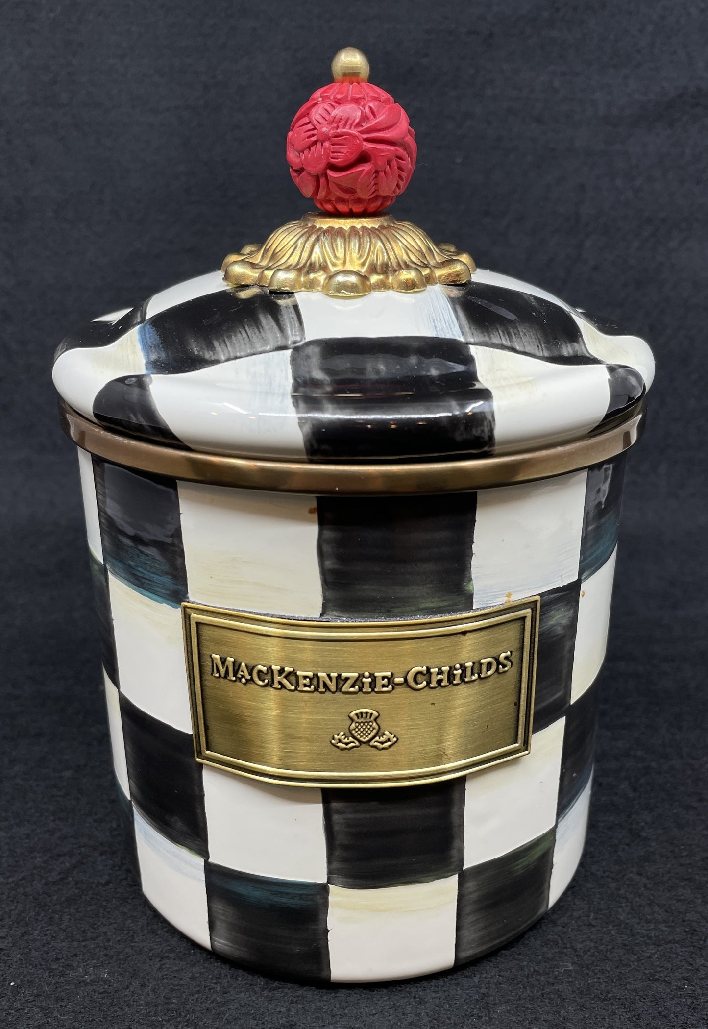 Mackenzie-Childs Courtly Check Cannister Set of 3 (0NL001)