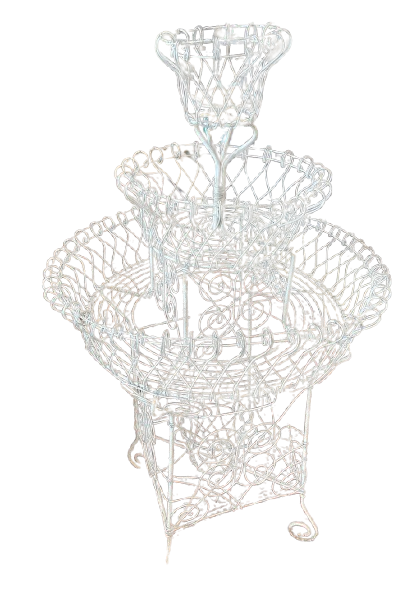Antique Wire Plant Stand, Three Tier (0FH002)