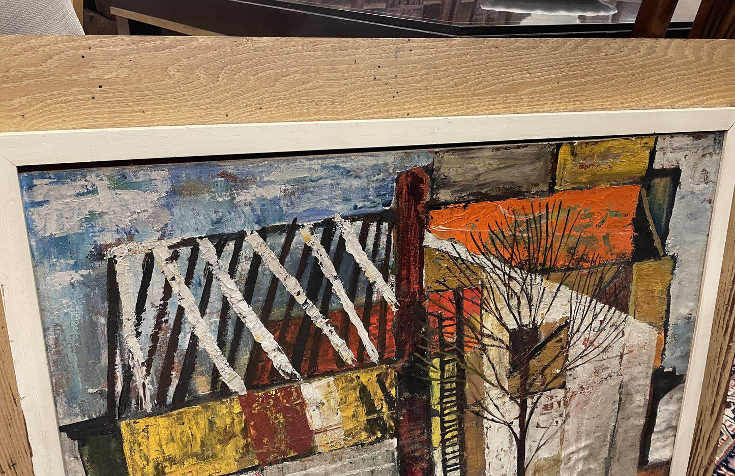 Luc LeBon Mid Century House Acrylic on Masonite (0NJ002)