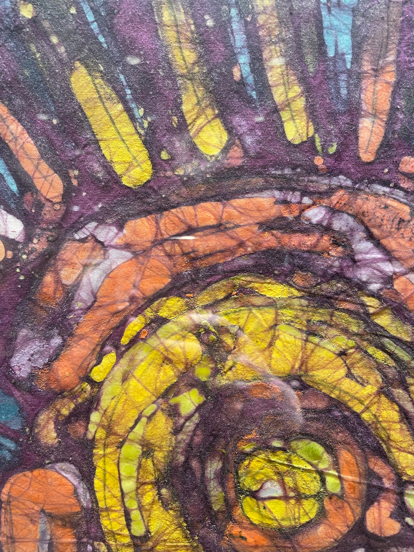 Sun Batik on Paper, Original, Signed (0NJ003)