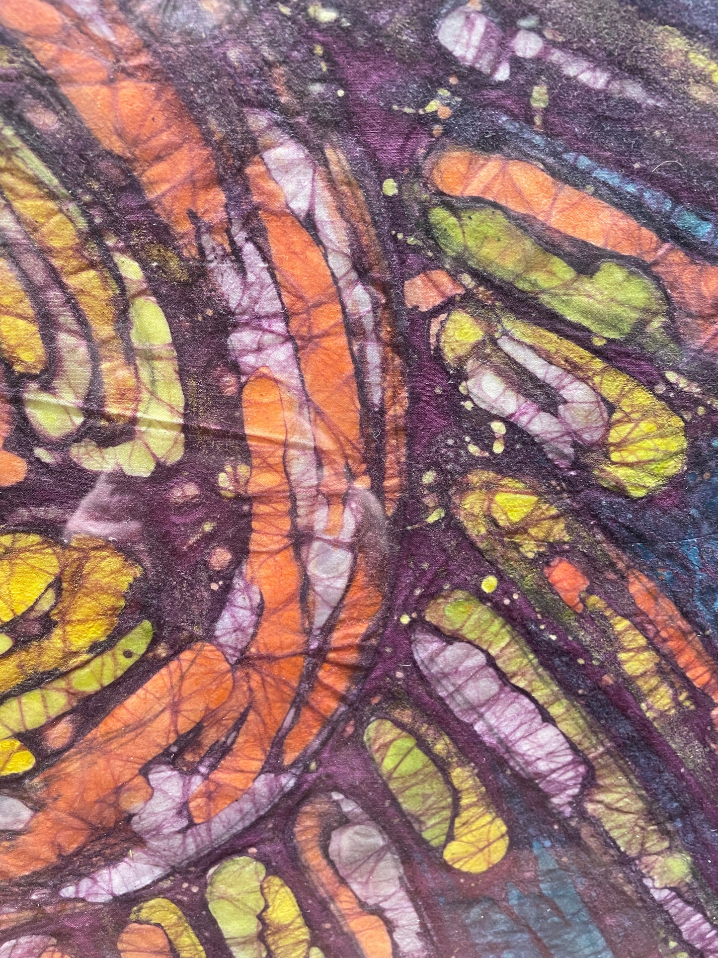 Sun Batik on Paper, Original, Signed (0NJ003)