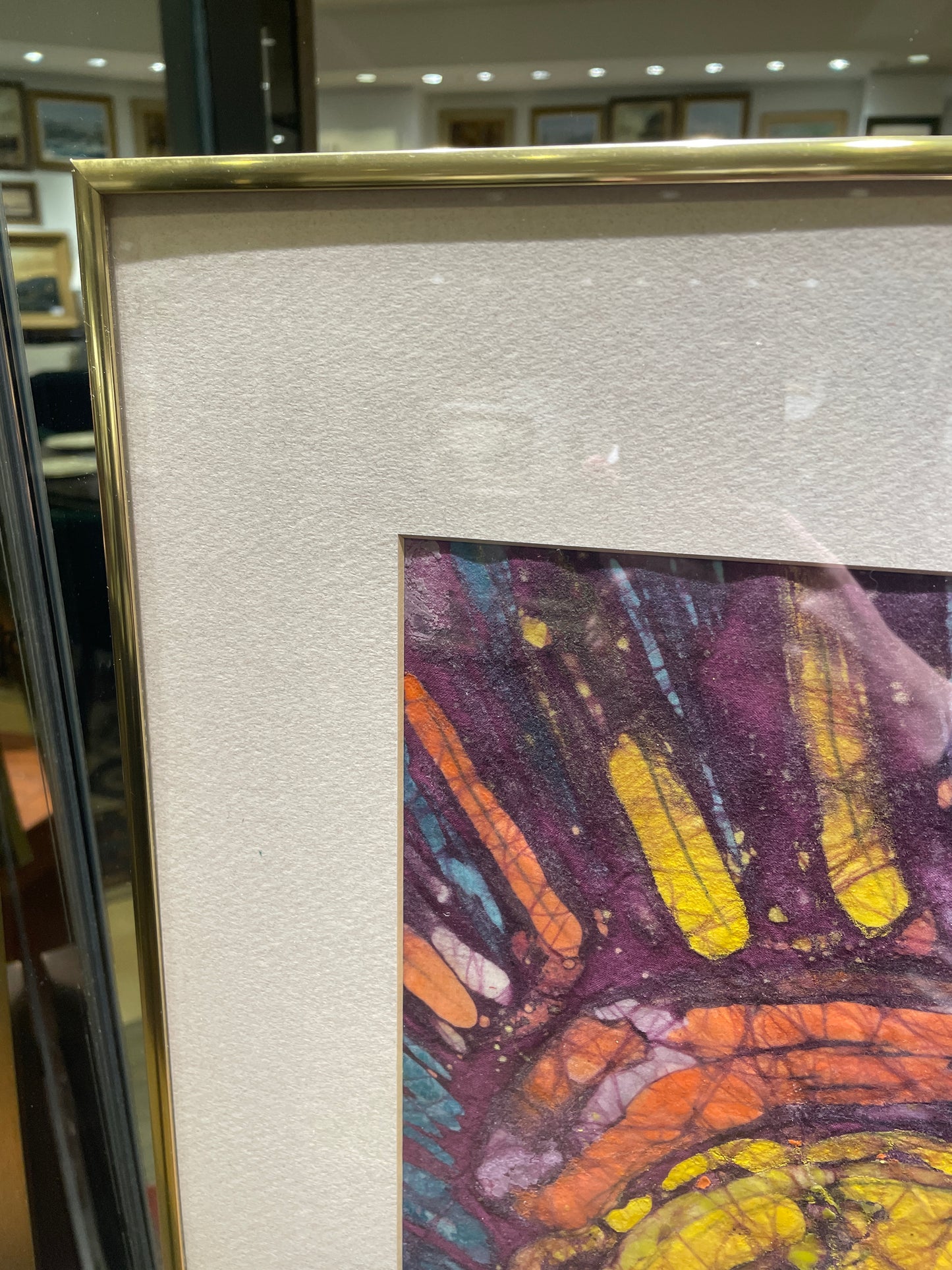 Sun Batik on Paper, Original, Signed (0NJ003)
