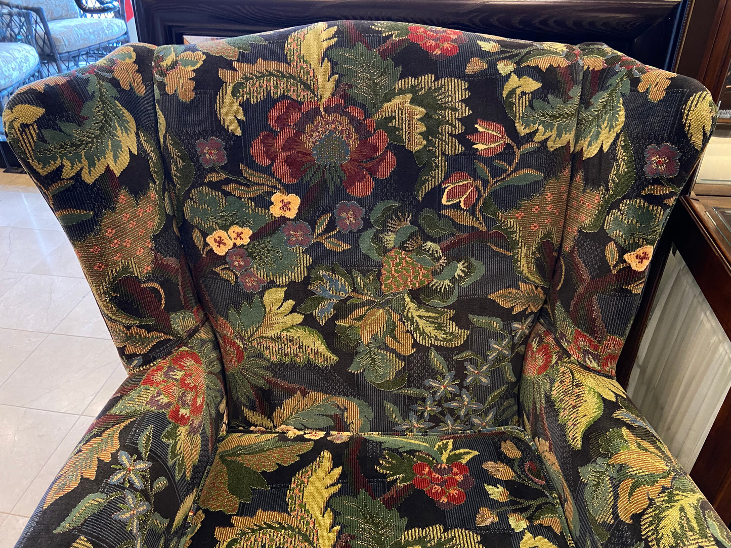 Floral Wingback Chair (26864)