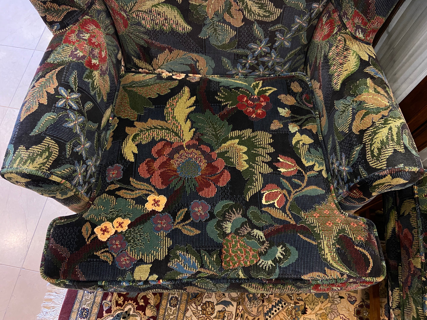 Floral Wingback Chair (26864)