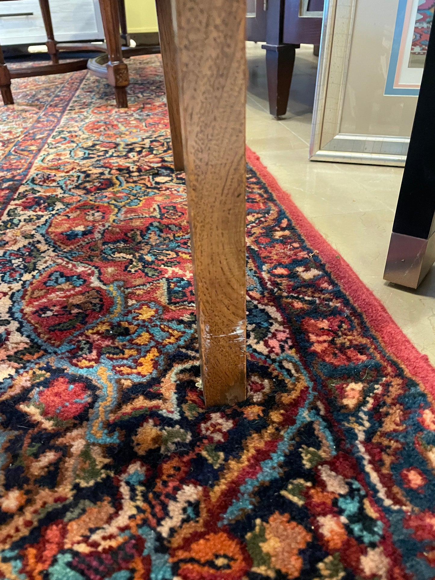 Mid Century Glass and Rattan Base Coffee Table, AS IS (0NJ008)