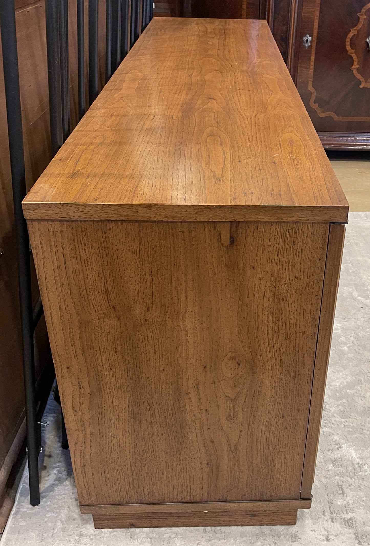 Mid Century Credenza with Woven Doors, AS IS (0NJ007)