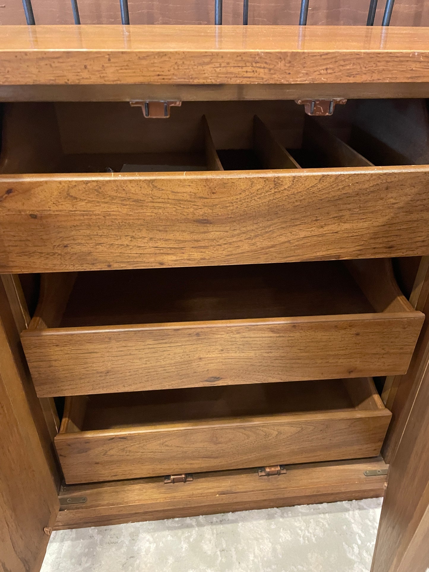 Mid Century Credenza with Woven Doors, AS IS (0NJ007)