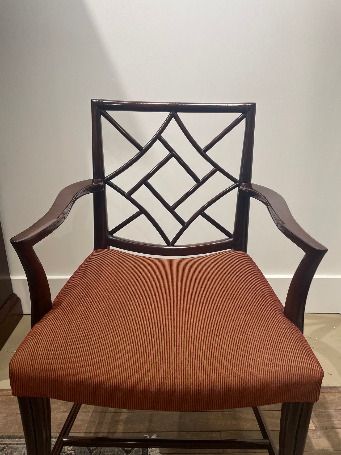 Dessin Fournir Mahogany Chinese Chippendale Dining Chairs, Set of 8 (0FA005)