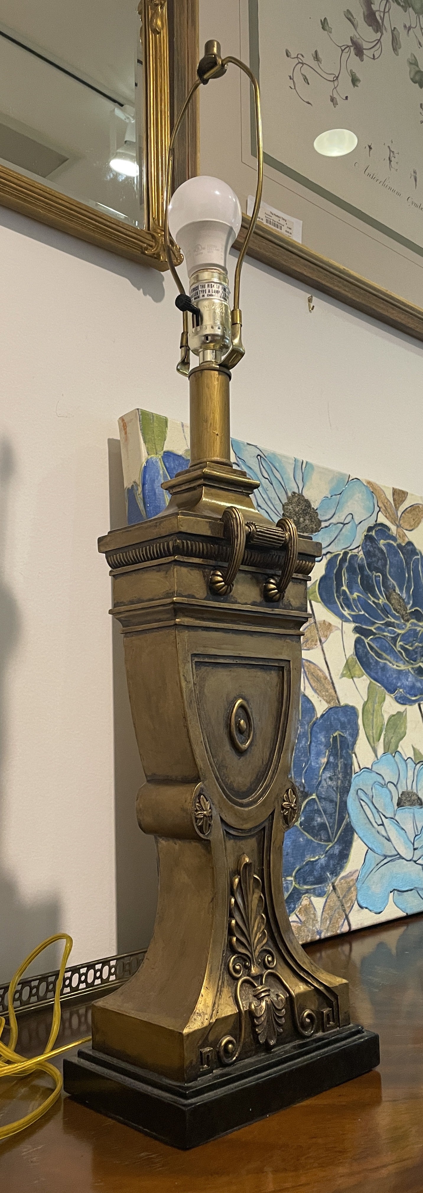 Pair Vintage Hollywood Regency Lamps, AS IS (0JZ008)