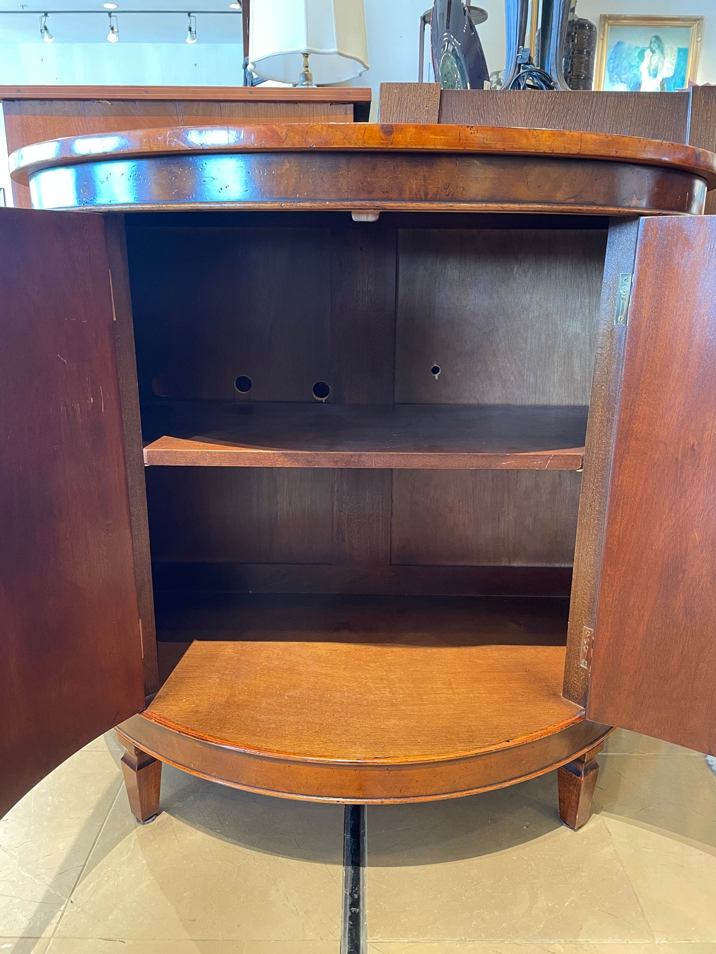 Banded Demilune Chest AS IS (with Key) (0BZ01B)