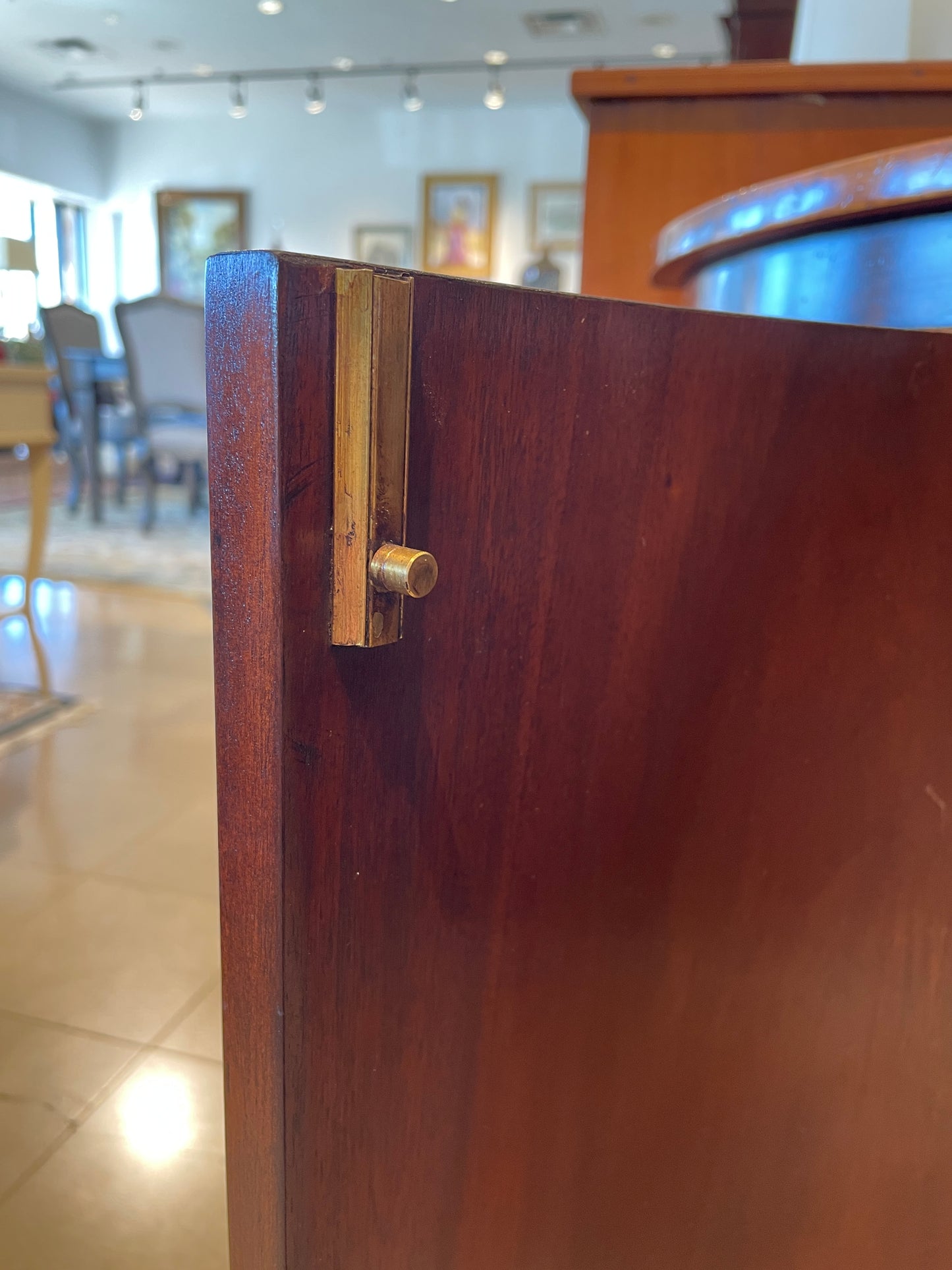 Banded Demilune Chest AS IS (with Key) (0BZ01B)