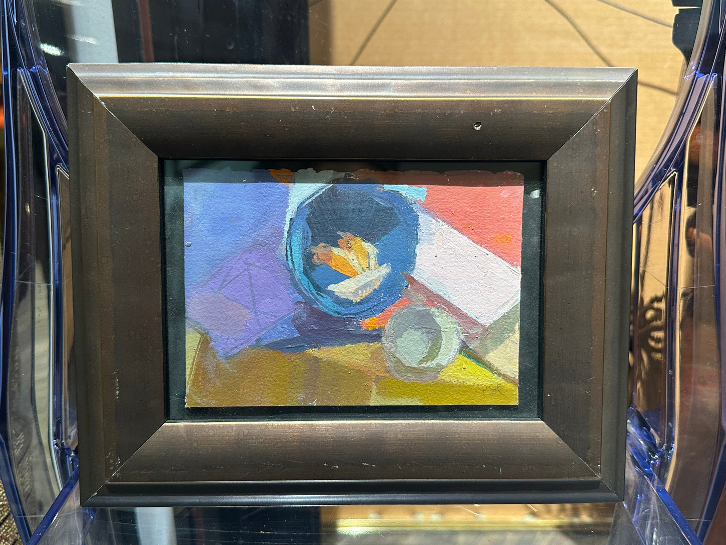 Paula Grebel Abstract Small Framed Painting (20938)