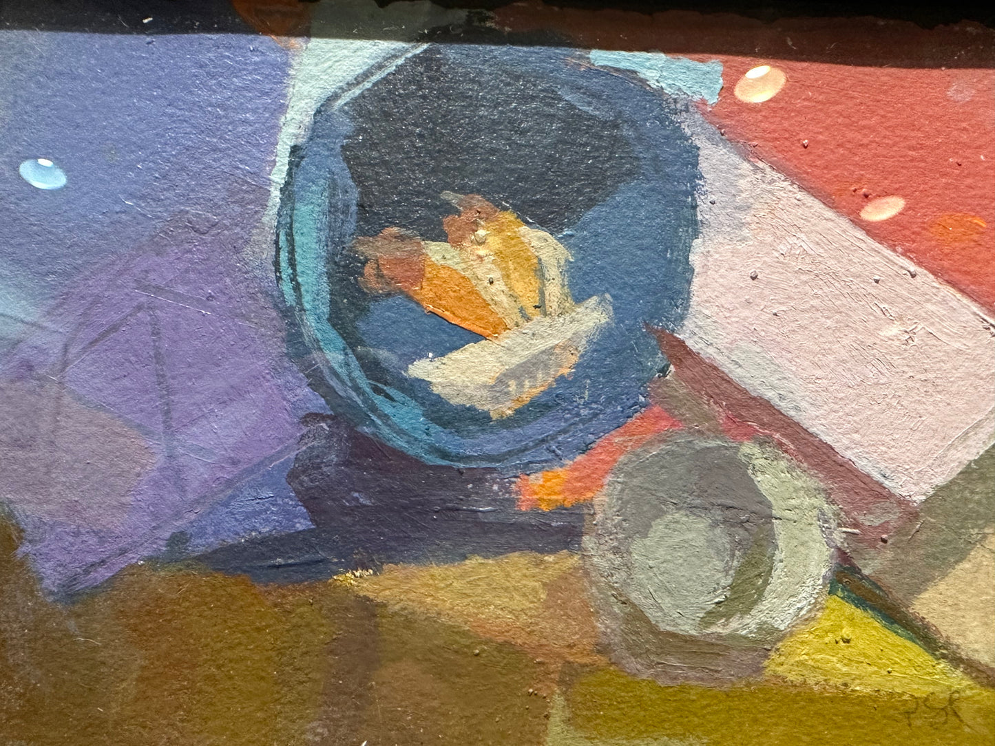 Paula Grebel Abstract Small Framed Painting (20938)