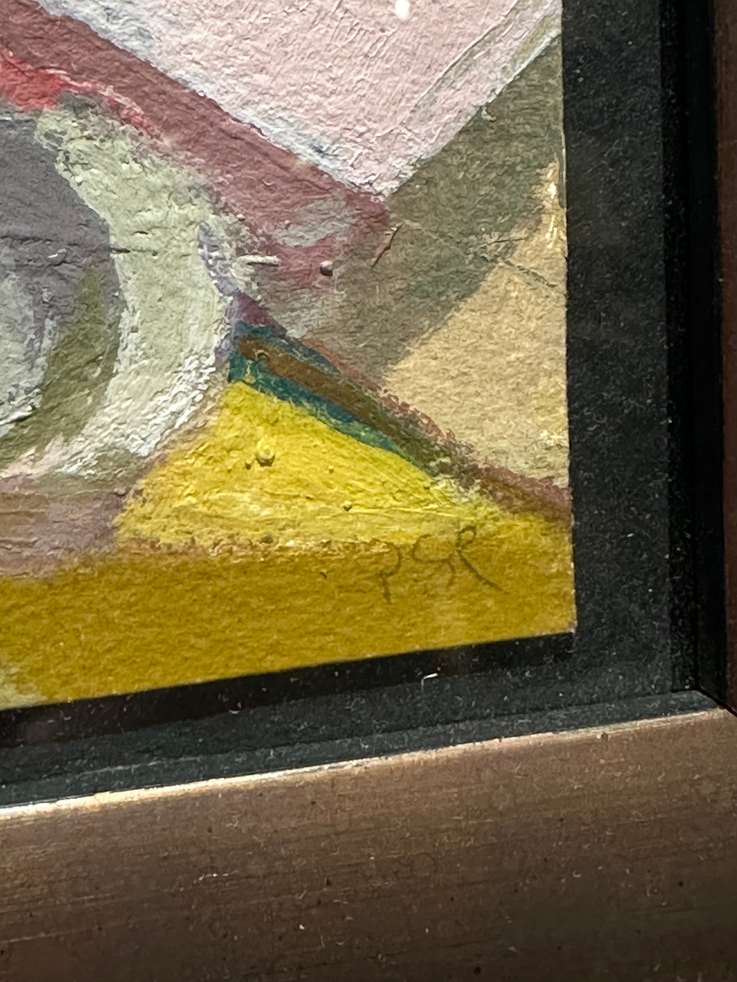 Paula Grebel Abstract Small Framed Painting (20938)