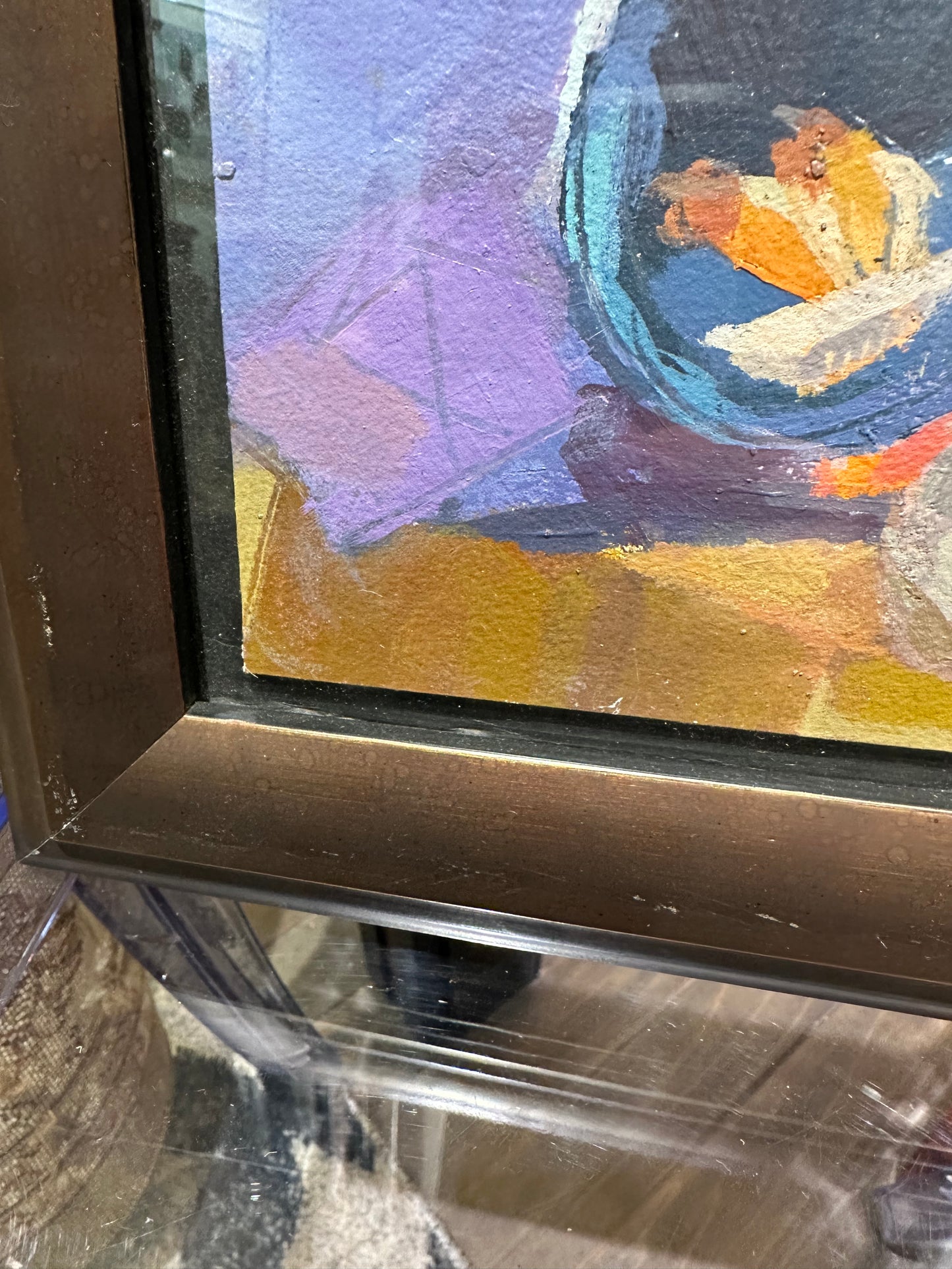 Paula Grebel Abstract Small Framed Painting (20938)