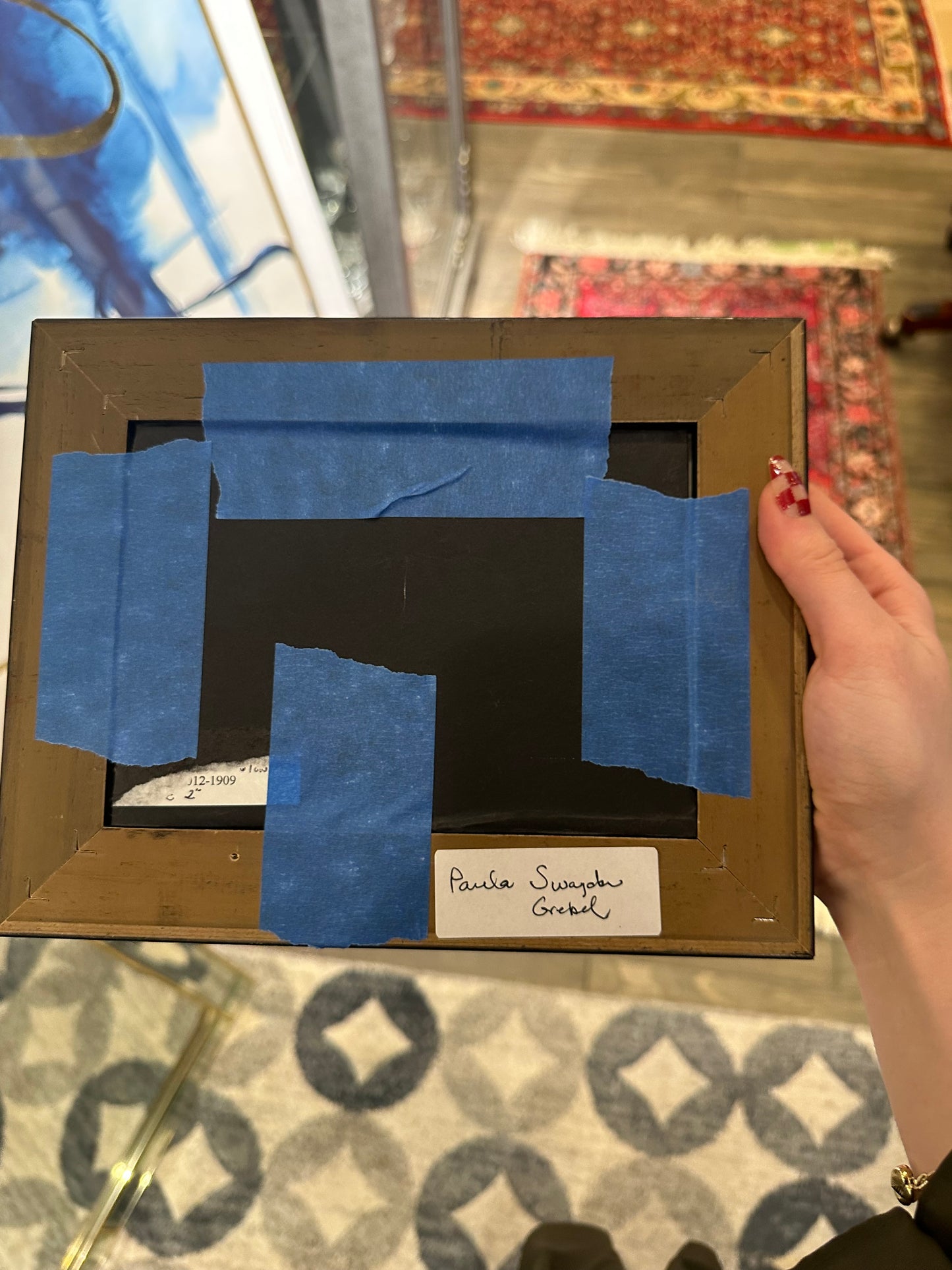 Paula Grebel Abstract Small Framed Painting (20938)