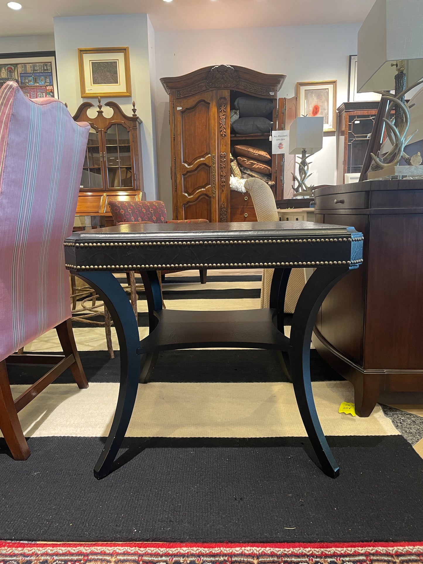 Ethan Allen Everett Grommeted End Table