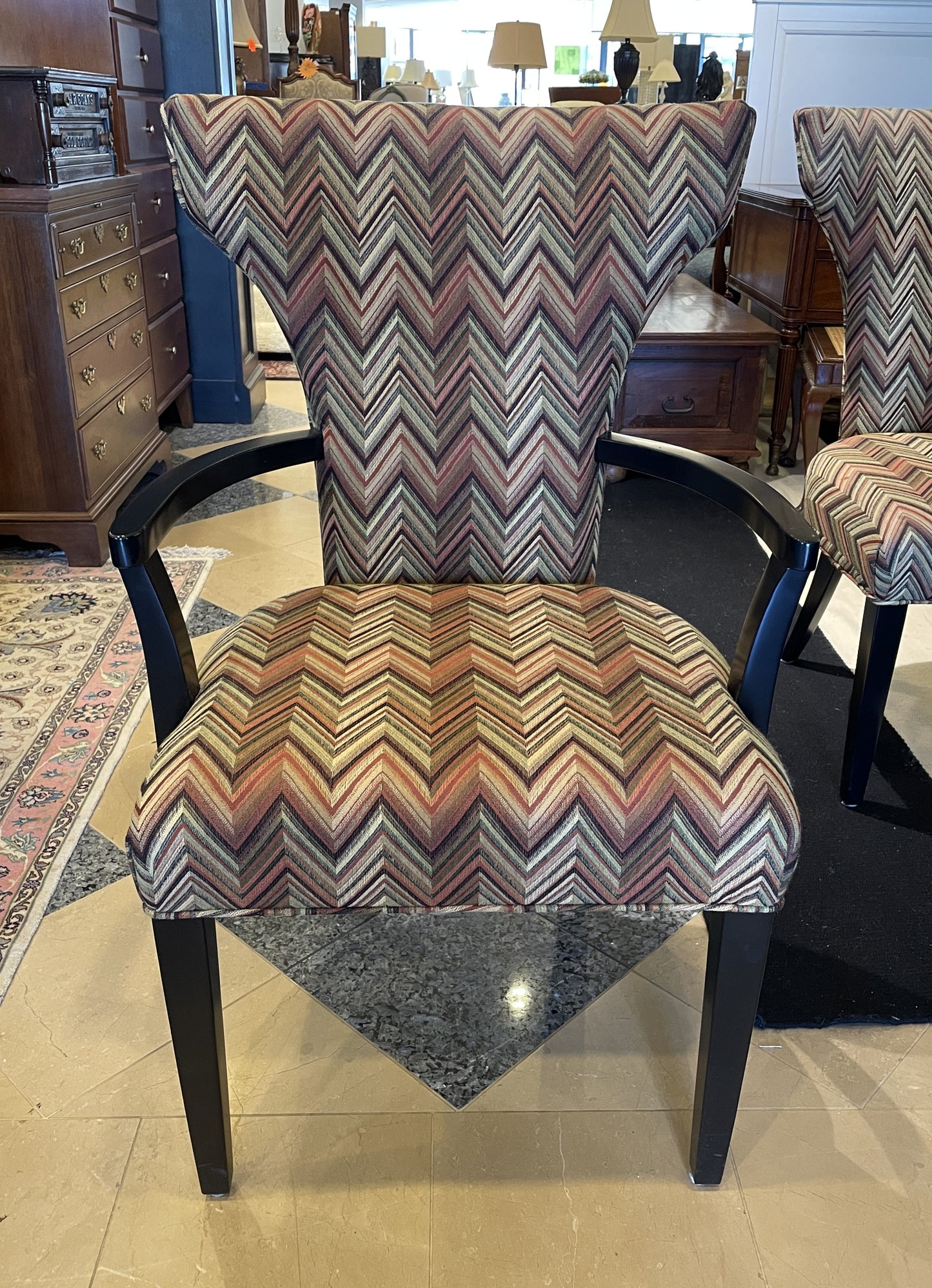 Set of 4 R Honquist Chevron Dining Chairs (0C0004)
