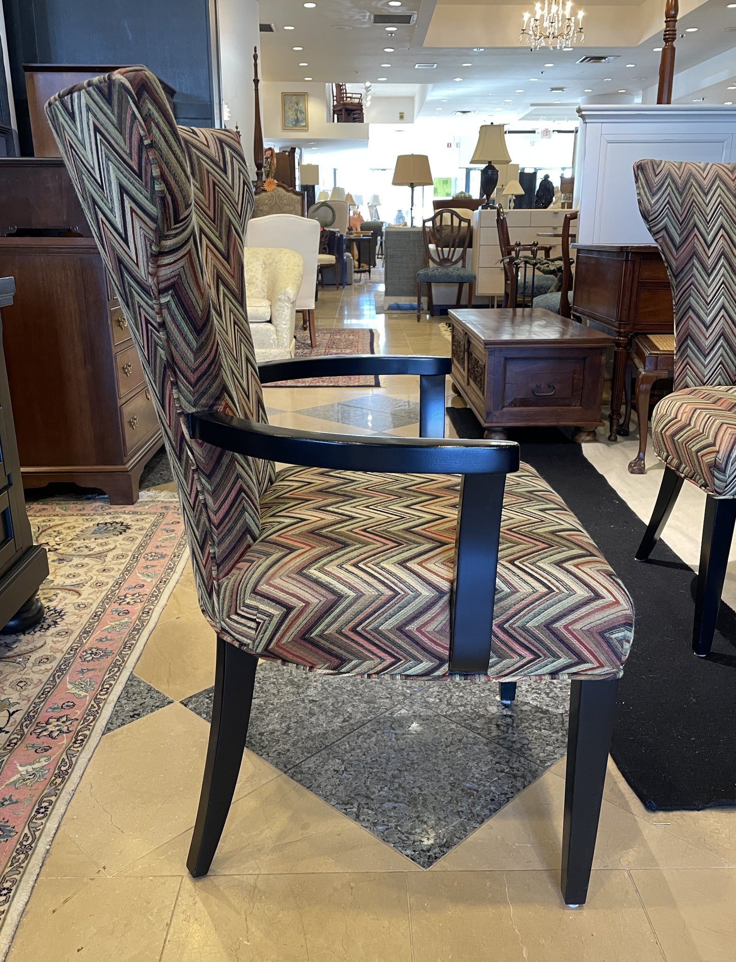 Set of 4 R Honquist Chevron Dining Chairs (0C0004)