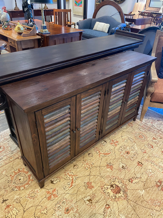 Louvered Media Cabinet