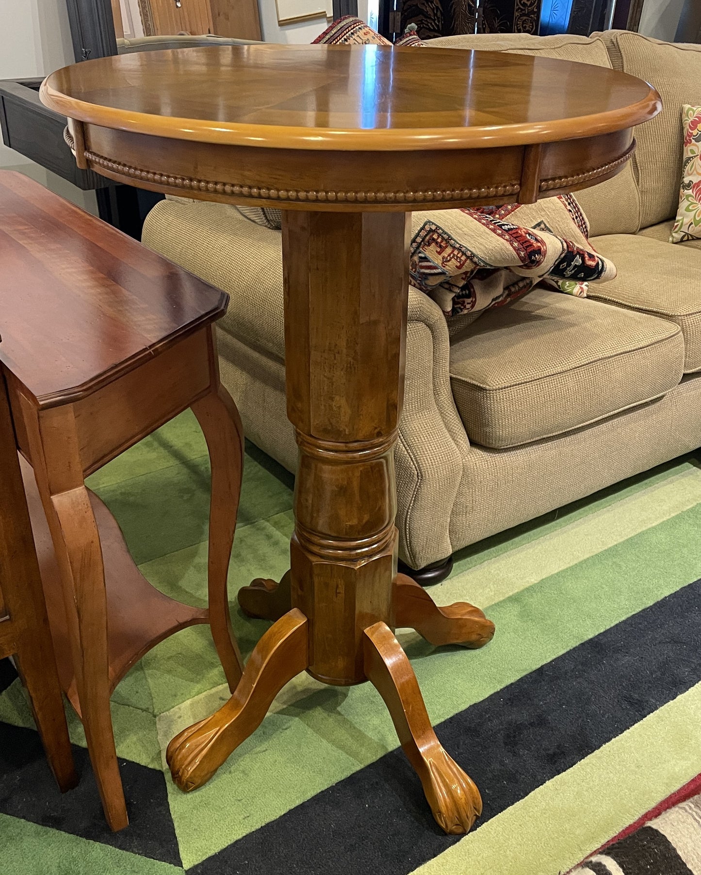 Round Cherry Pub Table, AS IS (0NT001)