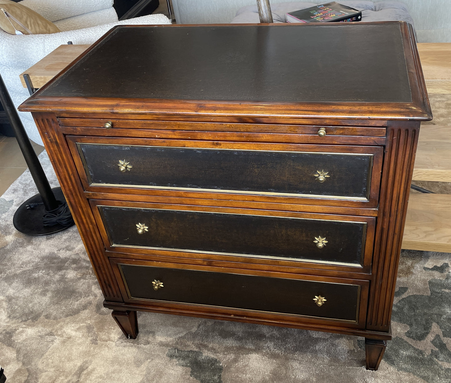 Theodore Alexander Leather Four Drawer Chest (0NT005)