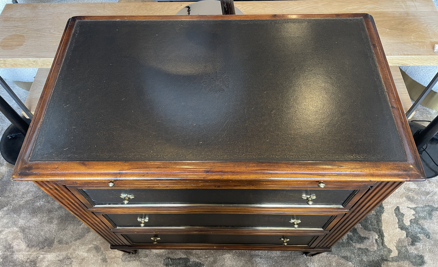 Theodore Alexander Leather Four Drawer Chest (0NT005)