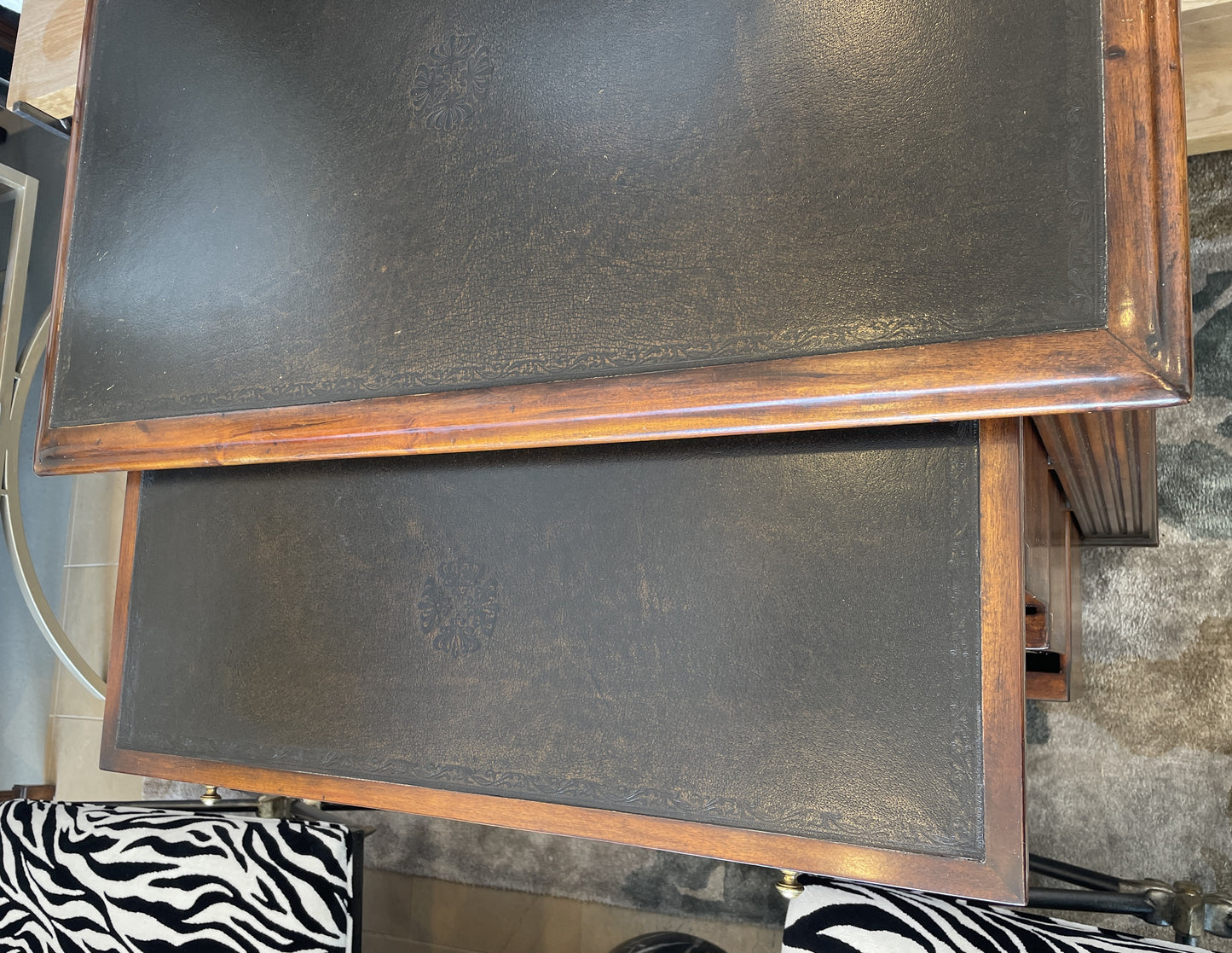 Theodore Alexander Leather Four Drawer Chest (0NT005)