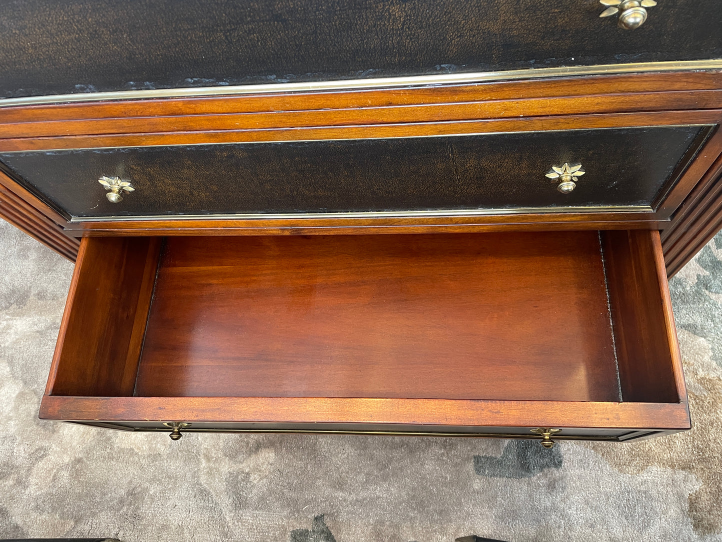 Theodore Alexander Leather Four Drawer Chest (0NT005)