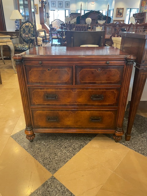 Hickory White Campaign style Nightstand/Bachelor's Chest (0FY002)