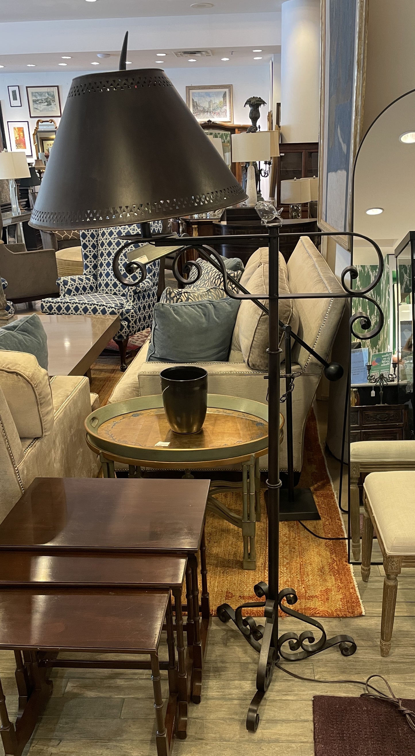 Farmhouse Weathervane Iron Floor Lamp (0NT007)