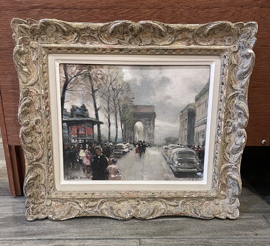 Jules René Hervé Champs Elysees Street Oil on Canvas (GKP3GY)