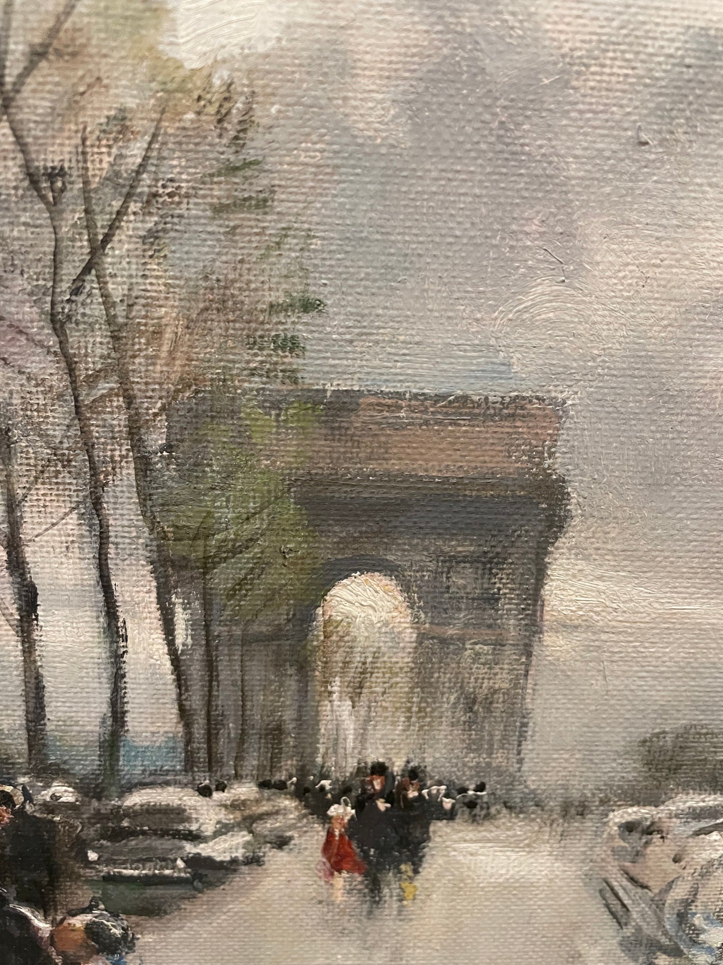 Jules René Hervé Champs Elysees Street Oil on Canvas (GKP3GY)