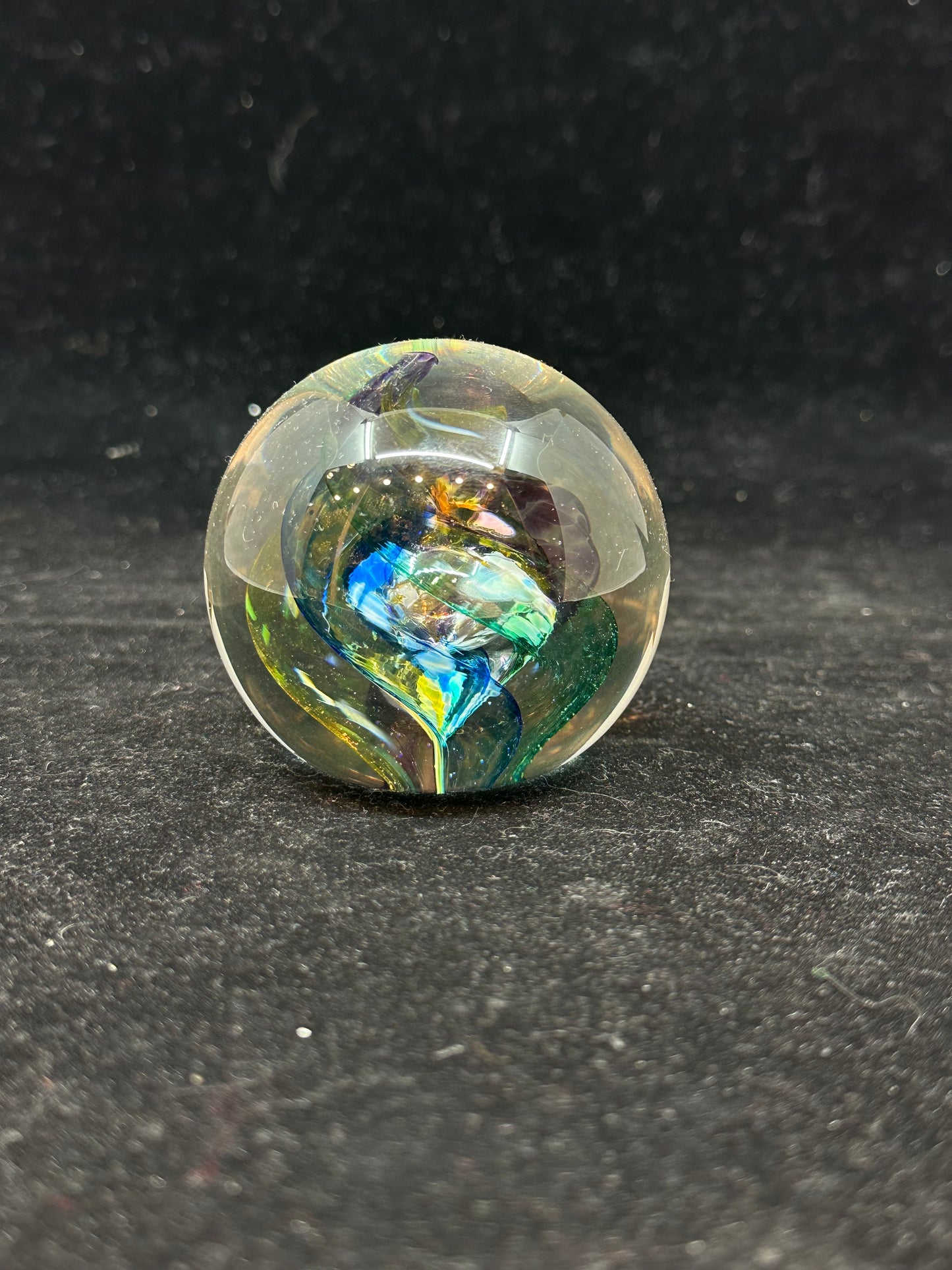Selkirk Glass Paperweight with Swirl (26891)