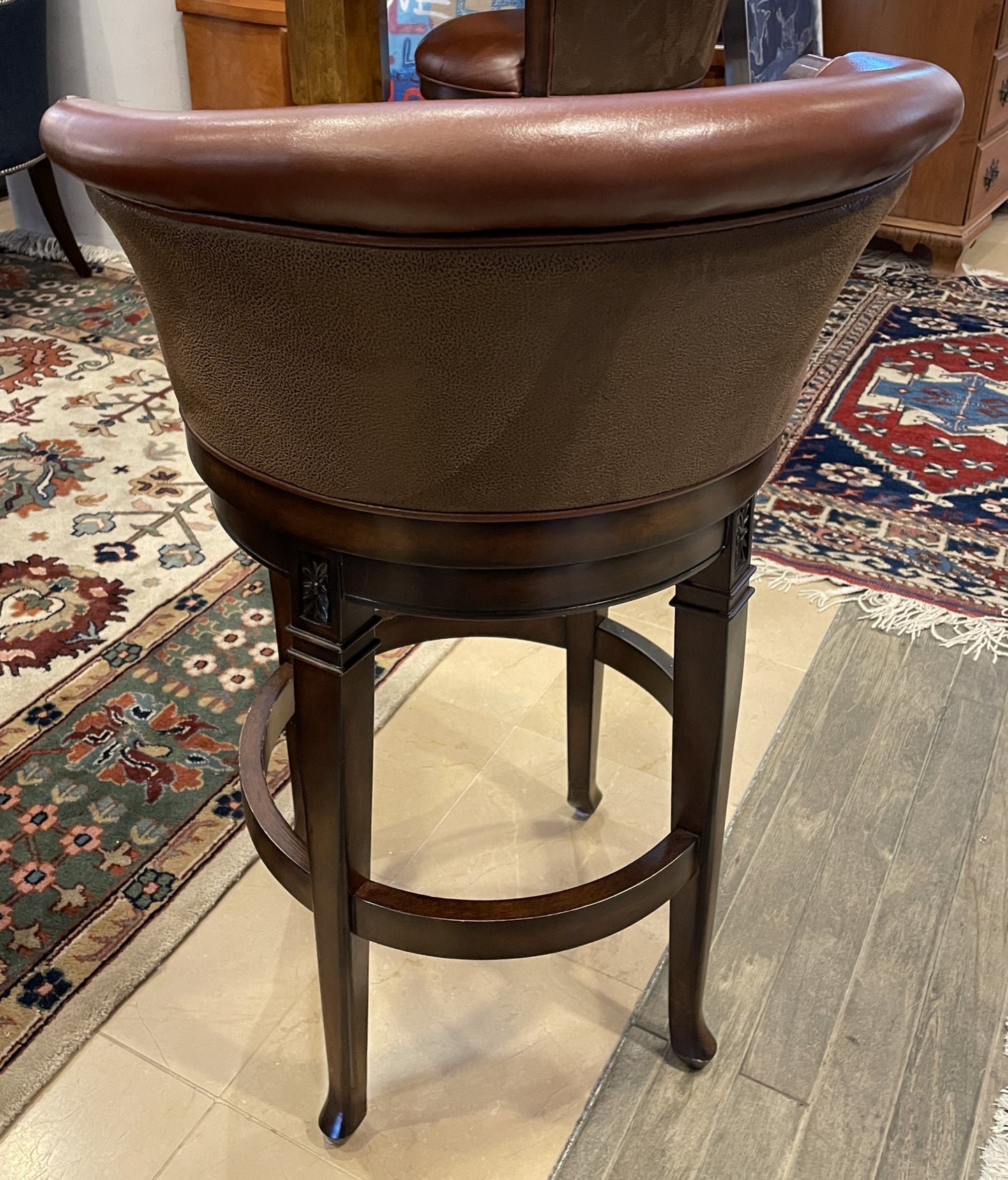 Hillsdale Barstool in Leather (Two available 0NT002 and 0NT003)