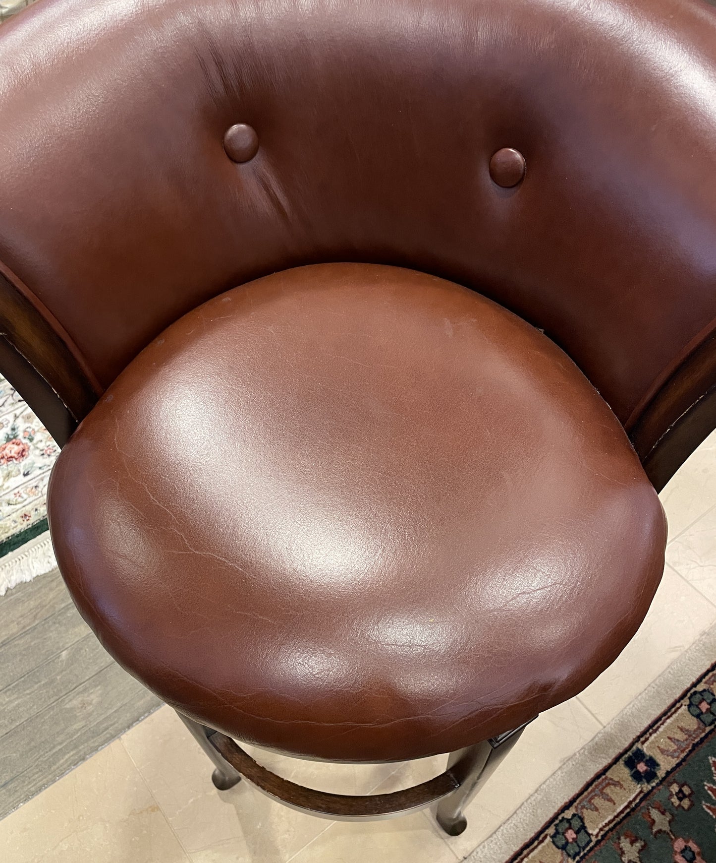 Hillsdale Barstool in Leather (Two available 0NT002 and 0NT003)