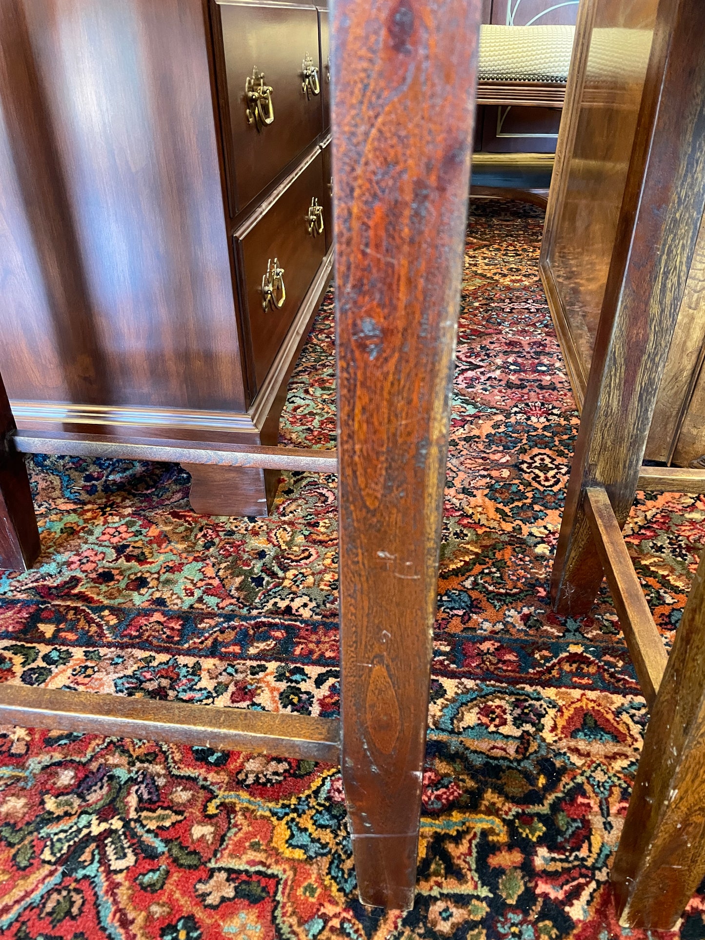 Woven Leather Saddle Barstool, Counter Height (Two available 0NT008 and 0NT009)