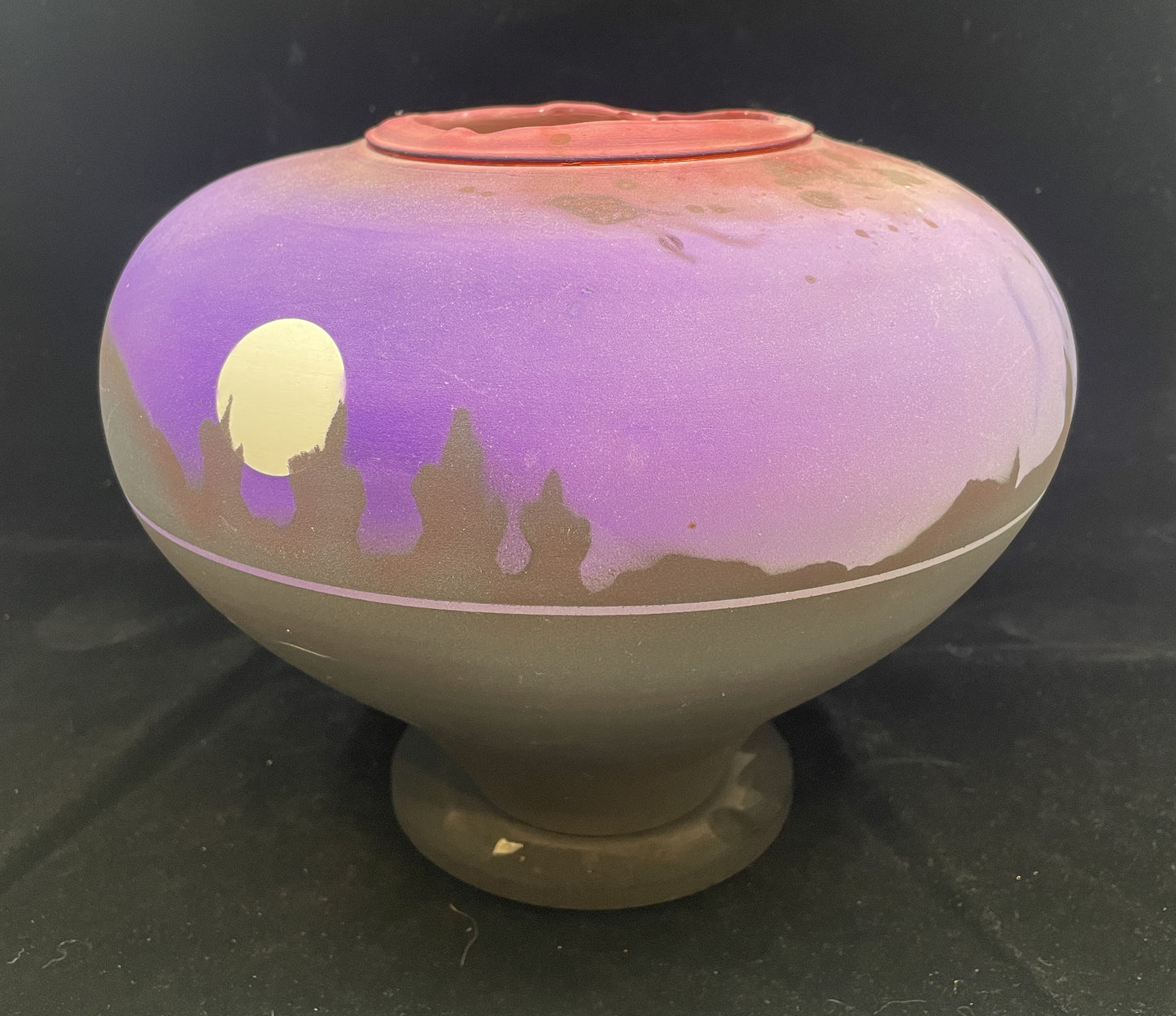 Mesa Pottery Horizon Vase on Stand (02J00C)
