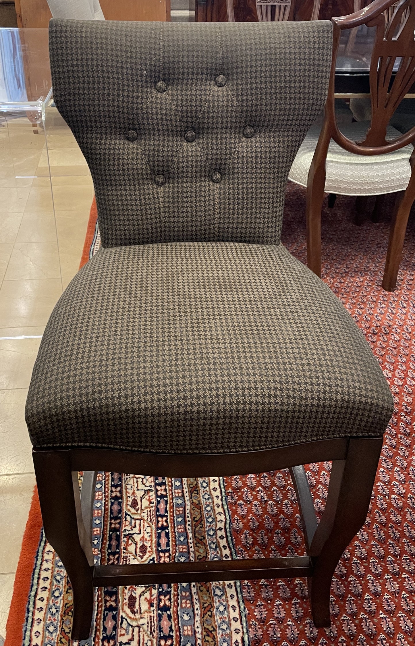 Houndstooth Swivel Barstool, AS IS Counter Height (Four available 0NT00E, 00F, 00G, 00H)