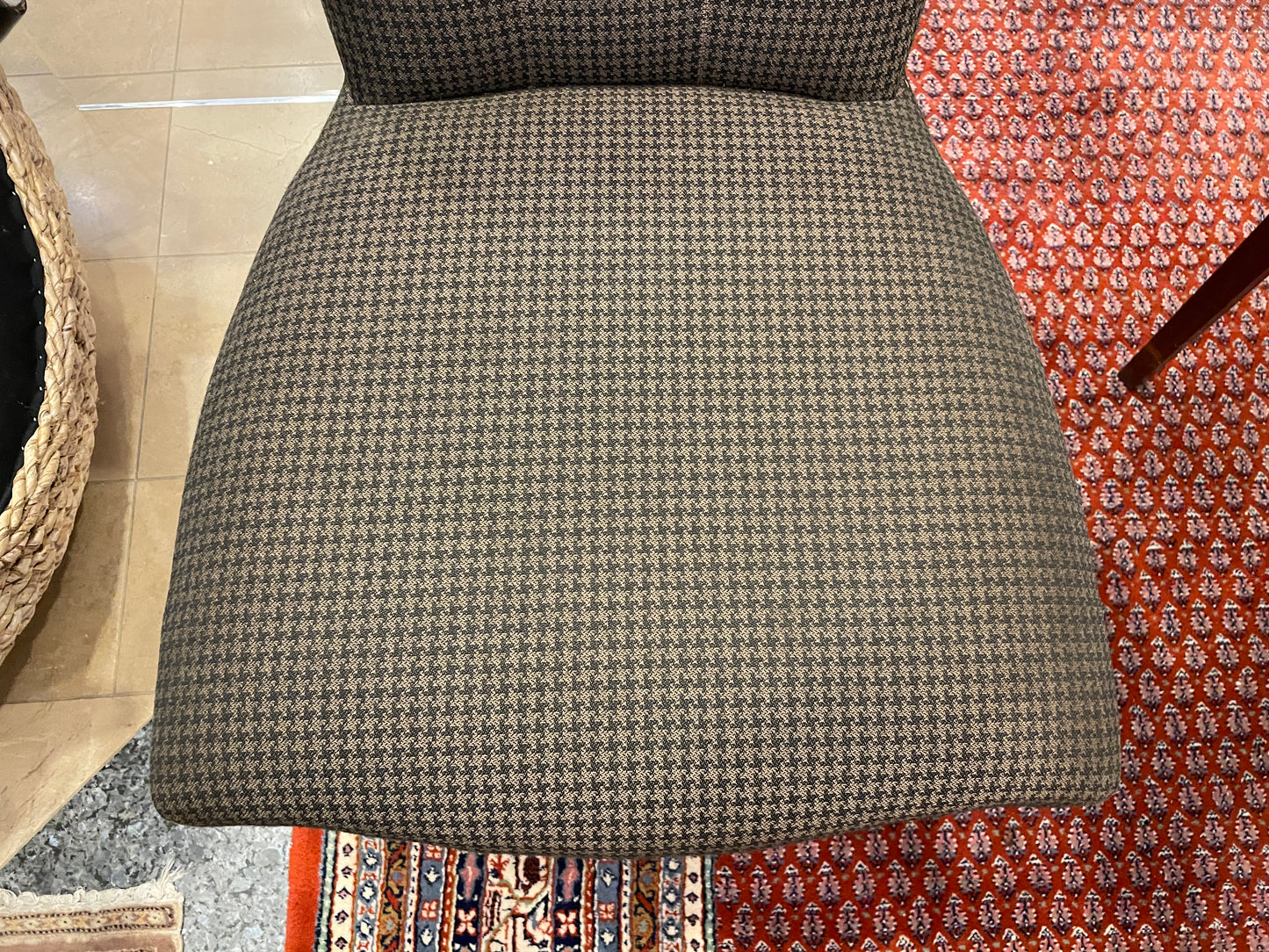 Houndstooth Swivel Barstool, AS IS Counter Height (Four available 0NT00E, 00F, 00G, 00H)