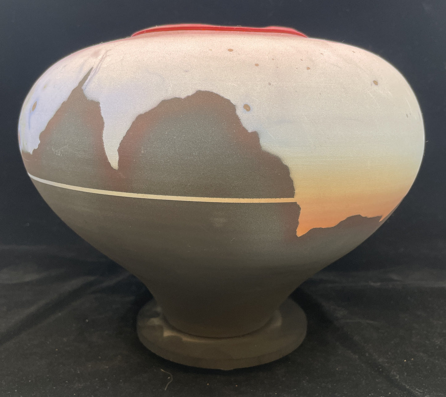 Mesa Pottery Horizon Vase on Stand (02J00C)