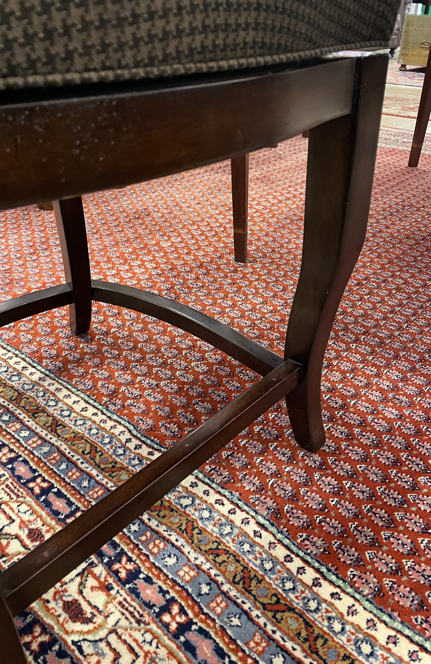 Houndstooth Swivel Barstool, AS IS Counter Height (Four available 0NT00E, 00F, 00G, 00H)