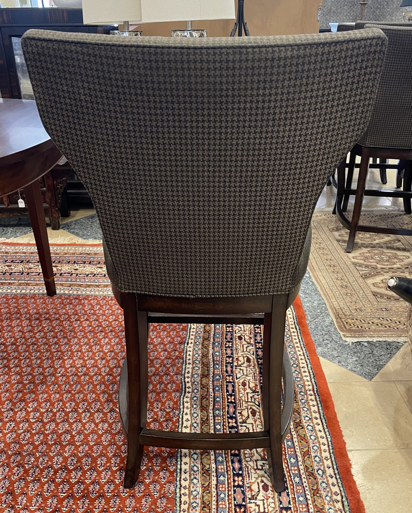 Houndstooth Swivel Barstool, AS IS Counter Height (Four available 0NT00E, 00F, 00G, 00H)