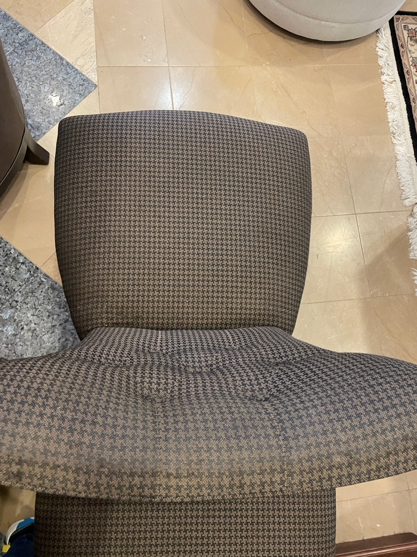 Houndstooth Swivel Barstool, AS IS Counter Height (Four available 0NT00E, 00F, 00G, 00H)
